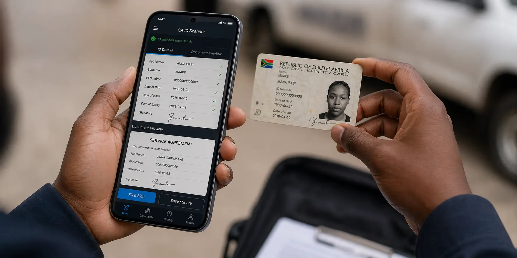 Image of ID Card Information Extraction AI System
